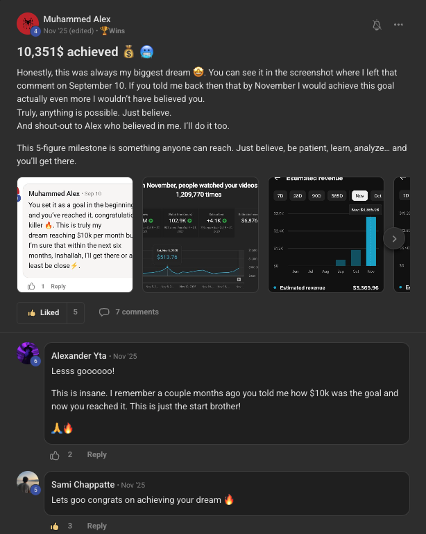 Student post: $10,351 achieved in a month